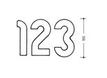 Numero Civico Numero 1 Speciale Poliammide 99 Bianco Puro 165Mm D.33Mm Hewi