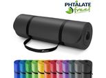 Tresko Tappetino Yoga Tappetino Fitness Tappetino Ginnastica Pilates 185X60X1.0Cm Nero
