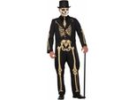 Bristol Novelty Costume Da Uomo Scheletro BN2439 (Xl) (Nero/Bianco)
