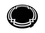 Tappeto Hampton Lux Cerchio Nero Nero Ruota 140 Cm
