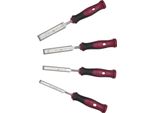 Set Di Scalpelli Con Manico Rosso-Nero 2K, Set Da 4 Pezzi, Scalpelli Professionali Stubai Per Una Lavorazione Precisa Del Legno, Scalpelli Per Falegnami Falegnami