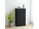 Vidaxl Credenza Con 6 Cassetti Nera 50X34X96 Cm Materiale A Base Di Legno
