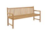 Vidaxl Panca Da Giardino Con Cuscino Rosso Vino 175 Cm In Legno Massiccio Di Teak