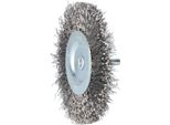 Brilliant Tools BT103108 Spazzola A Disco, Ø 100 Mm Con Supporto Da 6 Mm