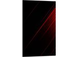 Piastra Di Copertura Del Piano Cottura 30X52 Coperchio Del Piano Cottura In Ceramica Paraspruzzi Piatto In Vetro Tagliere Decorativo, Nero Rosso