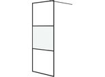 Vidaxl Schermo Doccia Per Cabina Doccia Nero 80X195 Cm Semi-Opaco Esg