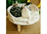 Wisfor Divano Per Cani Con Rivestimento Morbido, Divano Per Animali Domestici Divano Per Gatti Gambe In Legno Schienale, Letto Per Cani 41,5 × 32,8 Cm