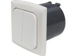 C-Line Presto Inprojal Cbe Interruttore Serie 12-230 Volt + Telaio + Presa Iso Camper Caravan Barca Bianco