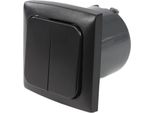 C-Line Presto Inprojal Cbe Interruttore Serie 12-230 Volt + Telaio + Presa Iso Camper Caravan Barca Nero