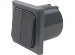 C-Line Presto Inprojal Cbe Interruttore Serie 12-230 Volt + Cornice + Presa Iso Camper Caravan Barca Antracite