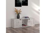 The Living Store Mobile Tv Grigio Cemento 88,5X27,5X30,5 Cm Materiale In Legno