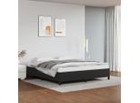 The Living Store Struttura Letto Nera 180X200 Cm In Ecopelle