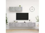 Maison Exclusive - Mobili Porta Tv 3 Pz Grigio Cemento In Legno Multistrato