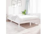 The Living Store Letto In Legno Massiccio Bianco 120X200 Cm Pino