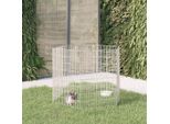 The Living Store Gabbia Per Conigli 6 Pannelli 54X80 Cm Ferro Zincato