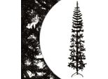 The Living Store Mezzo Albero Di Natale Artificiale Slim Nero 180 Cm