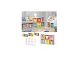 Vicco Raumteiler Regal BüCherregal Weiß 6 FäCher Standregal Kinder-Faltboxen