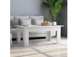 Syfax™ Tavolino Da Salotto Bianco 100X60X42 Cm In Legno Multistrato