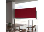 The Living Store Tenda Laterale Estensibile 100X300 Cm Rosso