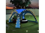 The Living Store Tenda Per Feste Con Led E 4 Pareti Laterali 3,6X3,6X2,3 M Blu
