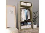 The Living Store Armadio Rovere Sonoma 100X50X200 Cm Materiale Legno