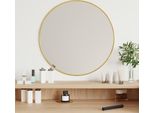 The Living Store Specchio Da Parete Golden Ø 50 Cm Rotondo