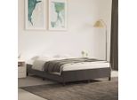The Living Store Struttura Letto Grigio Scuro 140X200 Cm In Velluto