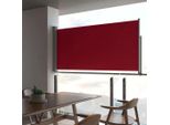 The Living Store Tenda Laterale Estensibile 120X300 Cm Rosso