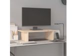 The Living Store Supporto Per Monitor 50X27X15 Cm In Legno Di Pino Massiccio