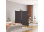 The Living Store 2 Pz. Tessuto Paravent Brown 175X180 Cm