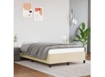 The Living Store Rete Da Letto Crema 120X200 Cm In Pelle Finta