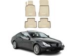 2004-2010 Mercedes Classe Cls C219 Tappetini Tpe Beige 4 Pz