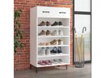 Vidaxl Scarpiera Bianca 60X35X105 Cm In Legno - Scarpiera - Ripiani Per Scarpe - Armadio Per Scarpe - Armadio Per Scarpe