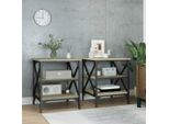 The Living Store Tavolini 2 Pz. Rovere Sonoma 40X42X50 Cm Materiale In Legno