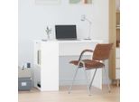 The Living Store Scrivania Bianca 100X55X75 Cm Materiale A Base Di Legno