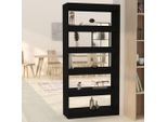 Vidaxl Scaffale/Divisorio Nero 80X30X166 Cm Materiale A Base Di Legno - Scaffale - Librerie - Libreria - Scaffale Portaoggetti