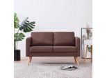 The Living Store Divano 2 Posti In Tessuto Marrone