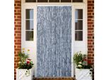 The Living Store Tenda Zanzariera Argento 90X220 Cm In Ciniglia