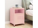 Maison Exclusive - Comodino Rosa 35X35X51 Cm Acciaio