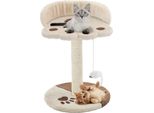 The Living Store Tiragraffi Per Gatti In Sisal 40 Cm Beige E Marrone