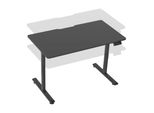 In And Outdoormatch Scrivania Giovanny - Scrivania Per Sedersi/In Piedi - Regolabile Elettricamente - Bianco E Nero - 110 X 60 X 72-117 Cm