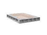 Vidaxl Struttura Letto Grigio Cemento 150X200 Cm Materiale A Base Di Legno