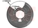 Van Wezel 0649374 - Oe 3421 1166 108 Piastra Di Ancoraggio, Asse Posteriore Destro Per X3 (E83), Serie 3 (E46)