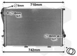 Van Wezel 06002235 - Oe 1436062 Radiatore, Raffreddamento Motore Per Z8 (E52), Serie 7 (E38), Serie 5 (E39)