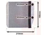 Van Wezel 09006314 - Oe 1611902880 Scambiatore Di Calore, Riscaldatore Per Mito (955), Nemo, Tipo, Qubo, Punto, Linea, Fiorino, Corsa D (S07), Adam, Bipper Tepee, Bipper (Aa)