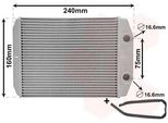 Van Wezel 17016700 Scambiatore Di Calore Riscaldamento Interno Radiatore Per Fiat 500 (312) 500 C (312) Panda Hatchback (312, 319) Per Abarth Per Lancia Ypsilon