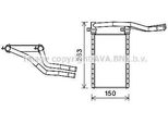 Prasco SZA6146 - Oe 71743143 Scambiatore Di Calore, Riscaldatore Per Sedici