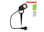 Telefunken Faretto Da Giardino A Led, Protezione Dagli Spruzzi D'acqua, Orientabile