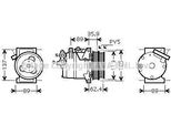 Prasco FDAK433 - Compressore Aria Condizionata Oe 1388316 Per Focus C-Max (DM2), Focus Ii, Kuga I, C30 (533), C70 Ii Cabriolet (542), S40 Ii (544), V50 (545)