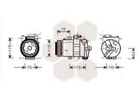 Van Wezel 0300K014 - Compressore Aria Condizionata Oe 8Z0260805A Per A2 (8Z)